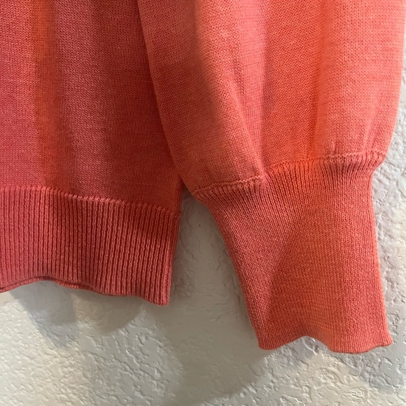 Vince Camuto - Ocean Coral Pullover Collared Lightweight Sweater - Picture 5 of 7